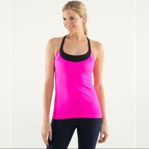 lululemon scoop me up neck tank II | rasberry glo light